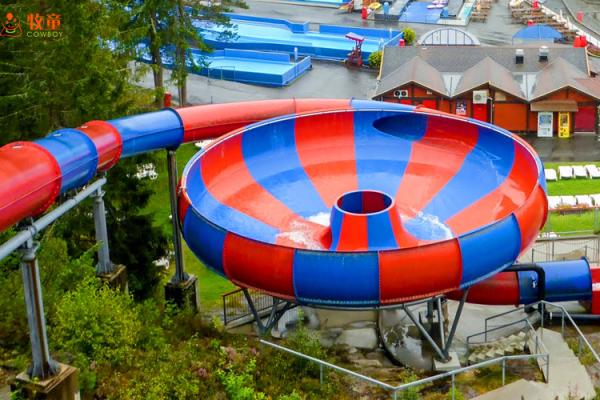 Anti - UV Fiberglass Super Bowl Water Slide / Water Park Slides Fade Resistant