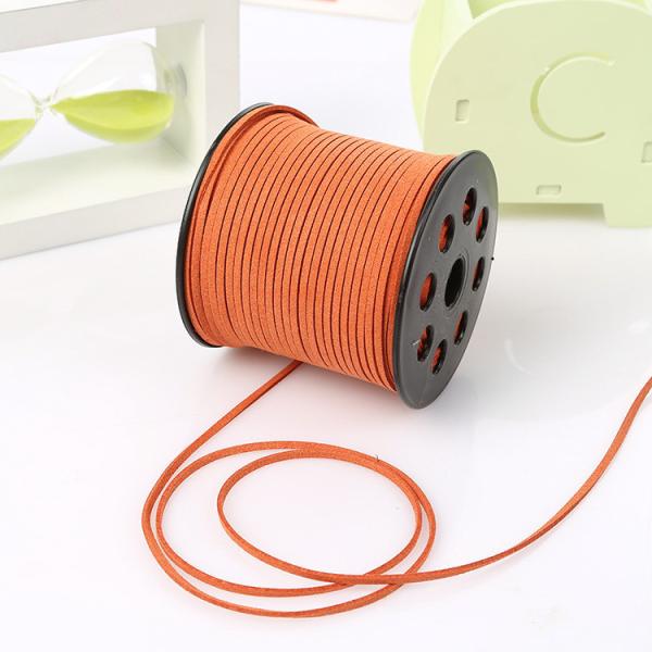 Fios de veludo de couro de camarão 3 mm Fios de veludo de dois lados