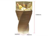 Wooden Custom Glass Display Cases With 6MM Glass Open Door Matte Brown