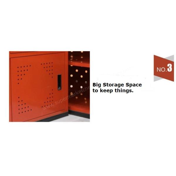 Orange Checkout Counters For Retail Stores / Boutique Cash Wrap Counter