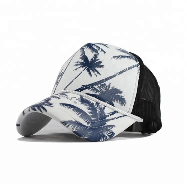 Sublimation Custom 5 Panel Trucker Cap Adults Size Adjustable Style Mesh Hat