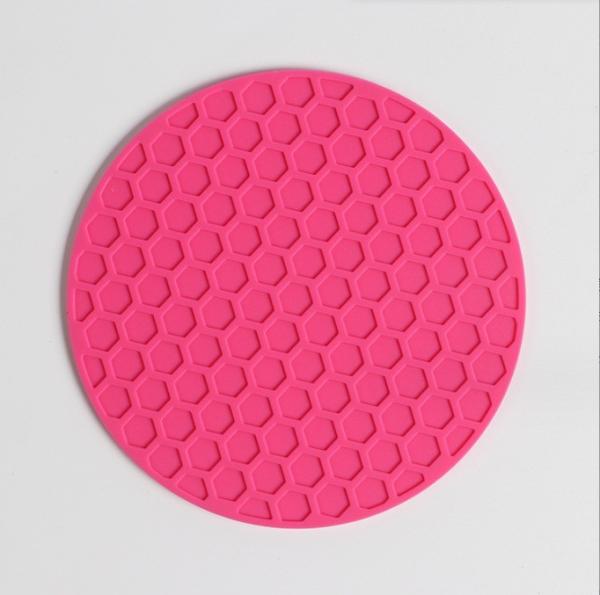 Deep Grooved Absorbent Silicone Coaster Pad Mat for Heat Resistant Pot Mug Coffee Cup
