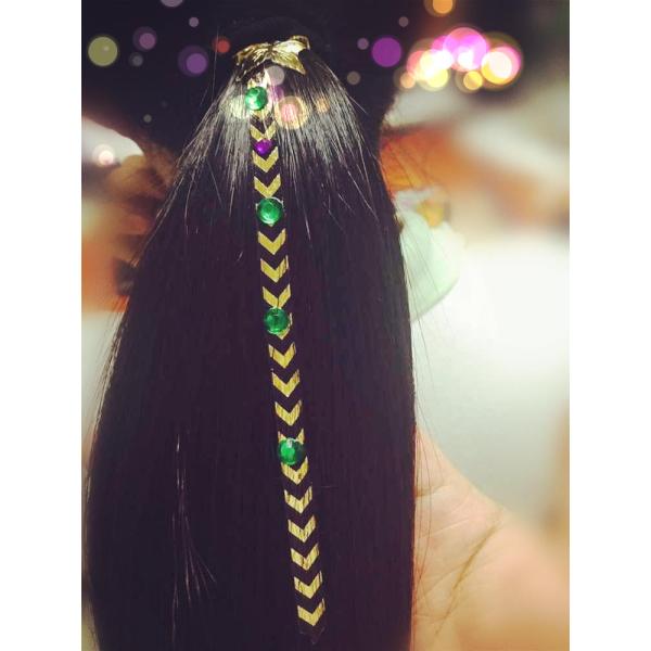 Best Metallic Flash Hair Tattoo for Ponytail