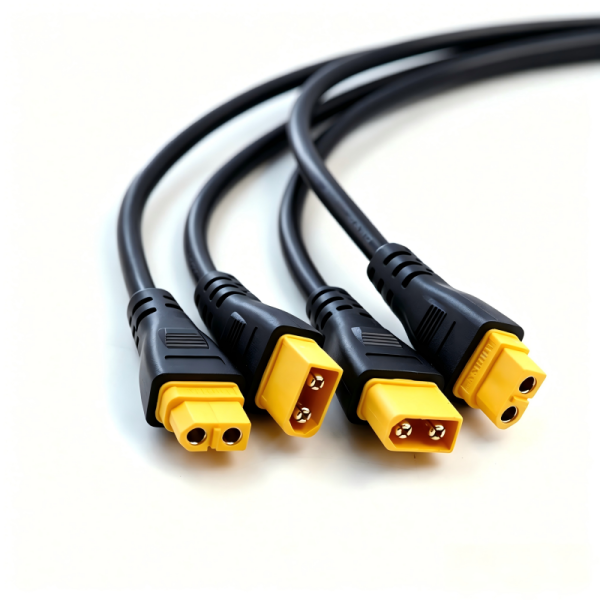 Custom Wire Harness Manufacturer | XT60 Male to DC 5521 Barrel Plug Conversion Cable Assembly for Portable Air Pumps | China Wiring Harness Factory