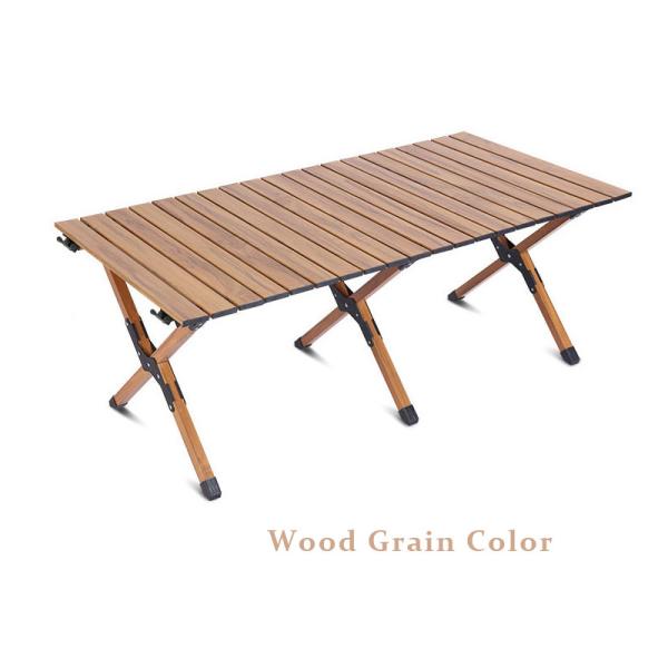 Roll Up Aluminium Camping Table 30kg Capacity 60-117cm