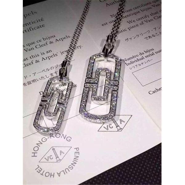 BLuxury jewelry factory high-qualit Parentesi necklace, 18K gold material, decorated with full diamond. Length 50-70 cm.