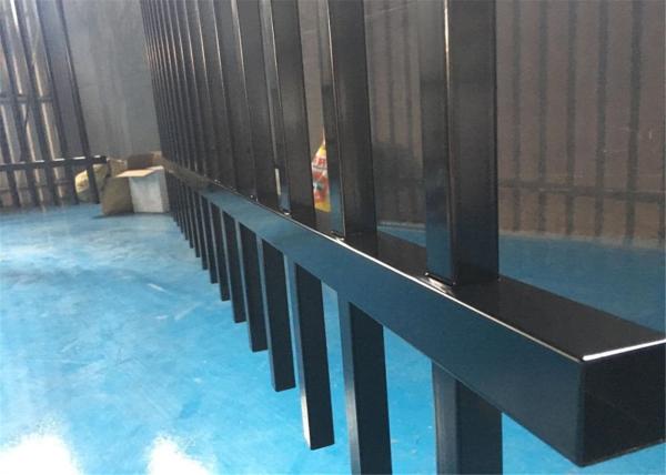 2.4*2.1m designs for steel fence with hot dipped galvanized tube 80gram/SQM /mm zinc