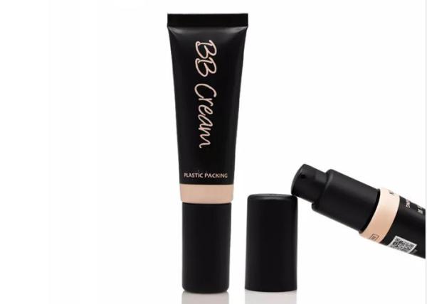 Black PCR Plastic Cosmetic Tubes 30ml 1oz Bb Cream Tube With Airless Pump