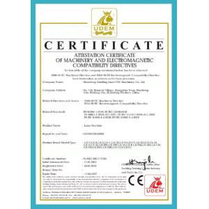 Shandong Gonxing Laser Cnc Machinery Co., Ltd. Certifications