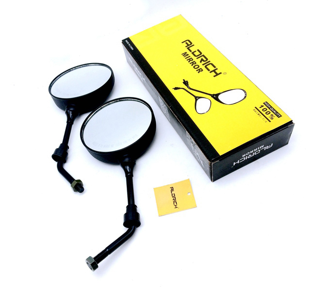 Bajaj Boxer 100/BM100 Motorcycle Mirror | Impact-Resistant ABS Standard Size | Rear View Side Mirrors Pair (LH+RH)