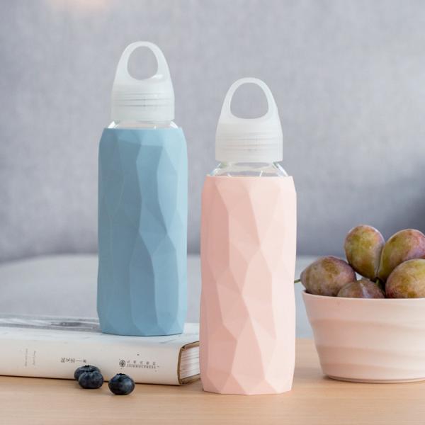 BPA Free Clear Glass Water Bottle 300ml Capacity Heat Resistant Durable