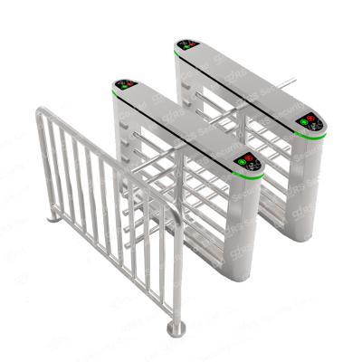 120 Degree Half Height Turnstile Security Finger Print Qr Code Rfid Access Control