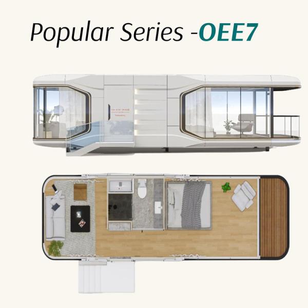 Luxury Bedroom Living Room Modern Prefab Smart Tiny Space Capsule Mobile Modular Container Capsule House Hotel