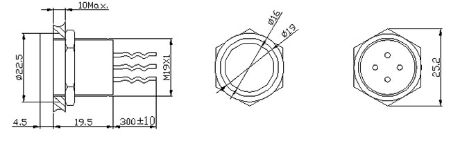 СИД 12V 24V осветило Piezo касание Переключатель, кнопку переключателя 19mm мгновенную