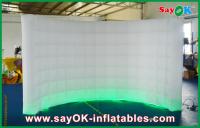 Pano inflável branco pequeno da parede 210D Oxford do diodo emissor de luz da cabine 3m Lx2m H da foto com luz e ventilador