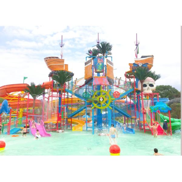 Large Public Water Playground Commercial Durable 45x32x12m Outdoor Size