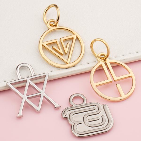 Oil Covered Surface Metal Logo Hanging Round Metal Tag For Bag Custom Bag Accessories