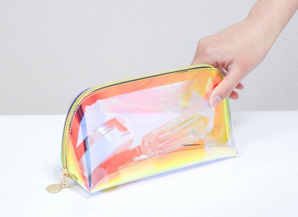 Custom logo Laser TPU small Portable cosmetics storage bags