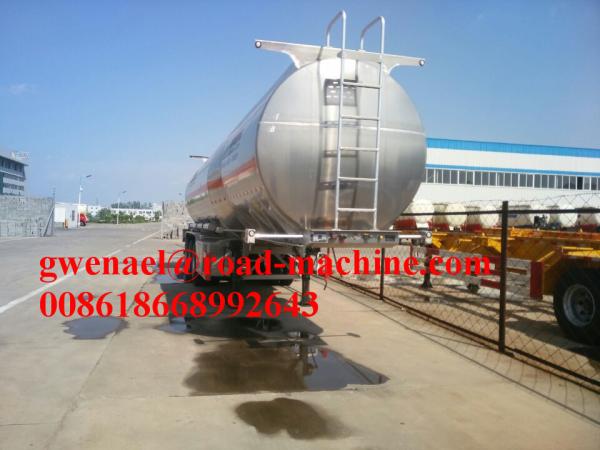 3 axles 33000L / 45000L Oil Tanker Truck/ Petroleum Tank Semi-Trailer  ,Stainless steel