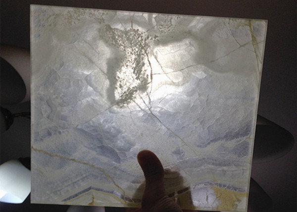 CE Bacstone Glass , Backed Onyx Coloured Laminated Glass