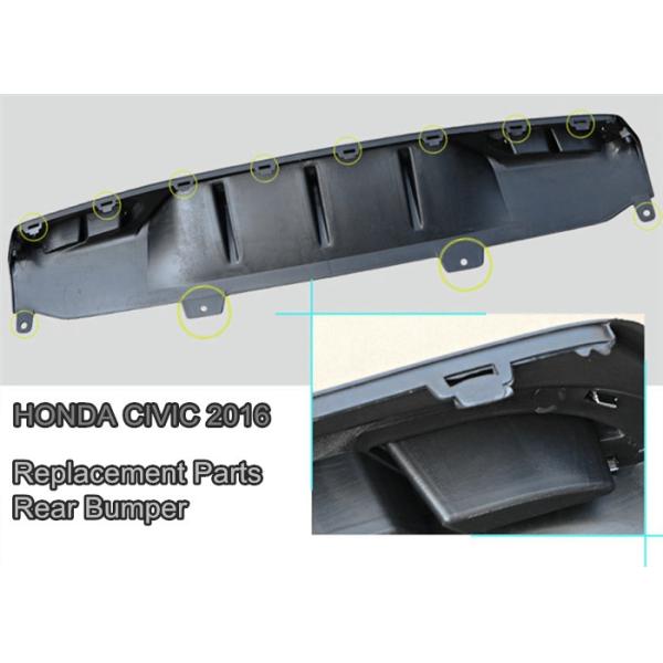 Rear Bumper Diffuser Auto Body Kits Lower Garnish Fit For Honda New Civic 2016 2018