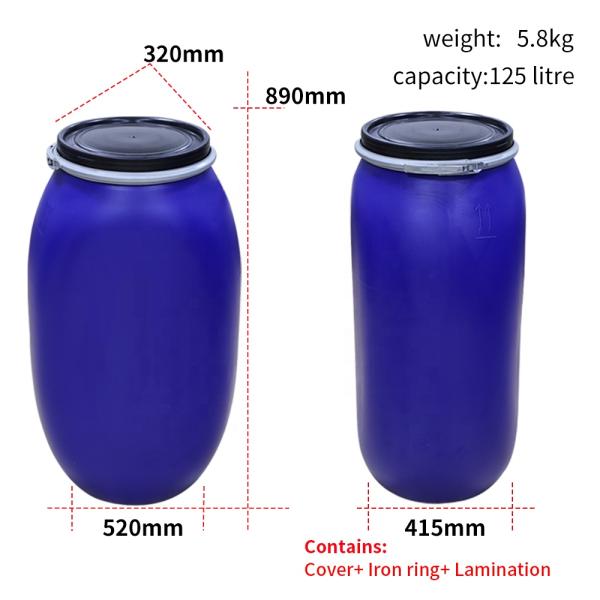 125L Oval Empty Chemical Drums