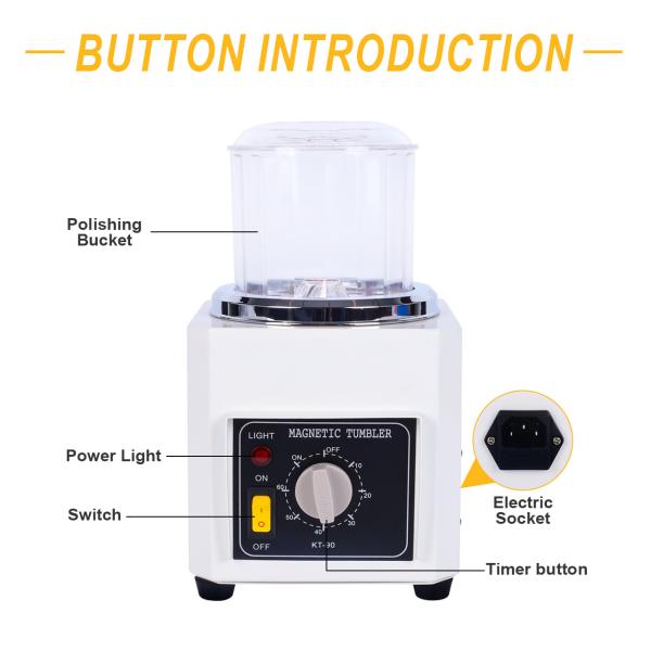 KT-90 Magnetic Tumbler Polishing Machine For Jewelry Gold Silver