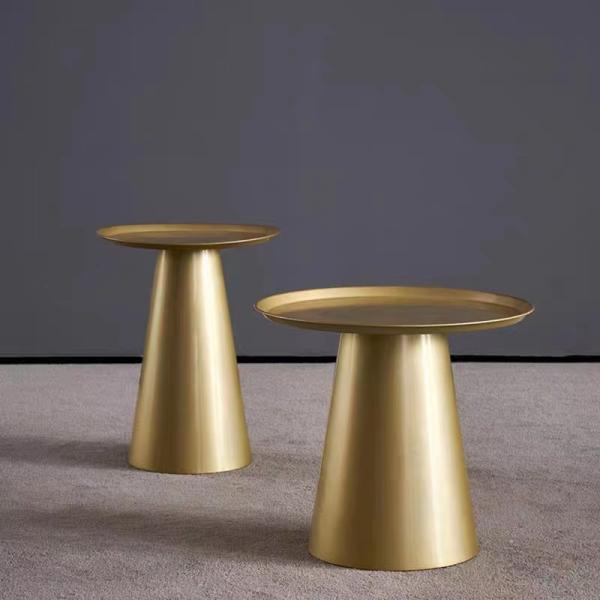 Bronze Luster Nordic Coffee Table Glamour Shine Brushed Bronze Stainless Steel base