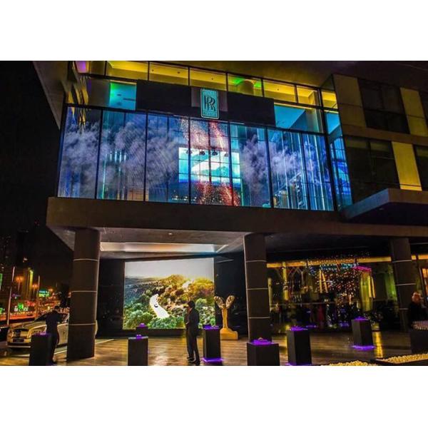 Slim Light Weight Transparent LED Screens Quiet See Through Displaying 960*640