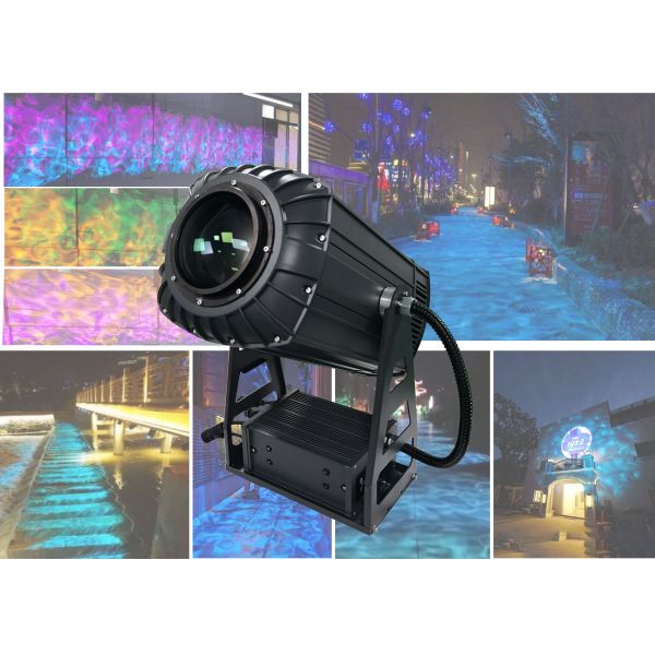 Advertising Outdoor 600w 1000 Watt LED Logo Gobo Ocean Water Wave Projection Light Gobo Projector