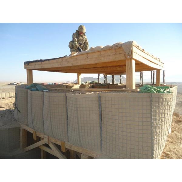 Mil 1 1.37*1.06*10m 3''*3'' Military Sand Wall Hesco Barrier For Bation Q235 Steel Wire