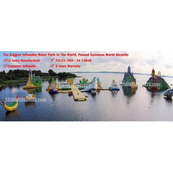 Safety Blue Yellow Inflatable Water Amusement Park For Resort CE UL SGS