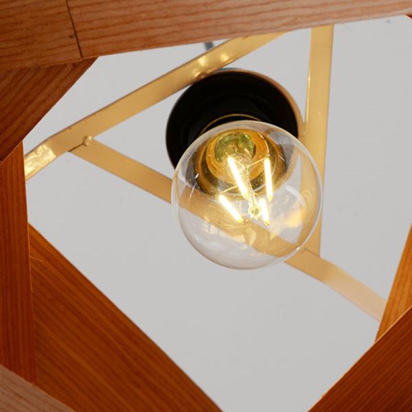 Wood Veneer Wave Pendant Lighting Fixture Country Vintage Art Deco Nordic Hanging Ceiling Lamp(WH-WP-31)