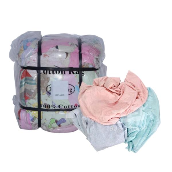 High Cotton Light Color Used T-shirt Rags Recycled Cotton Rags Strong Absorption Industrial Cleaning Cloth Rags Cleaning