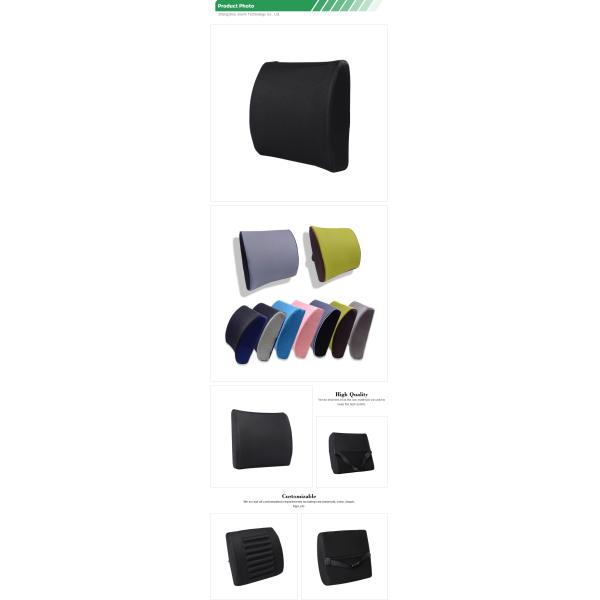 Memory Foam Lumbar Support Pillow for Office Chair Washable Ergonomic Chair Pillow