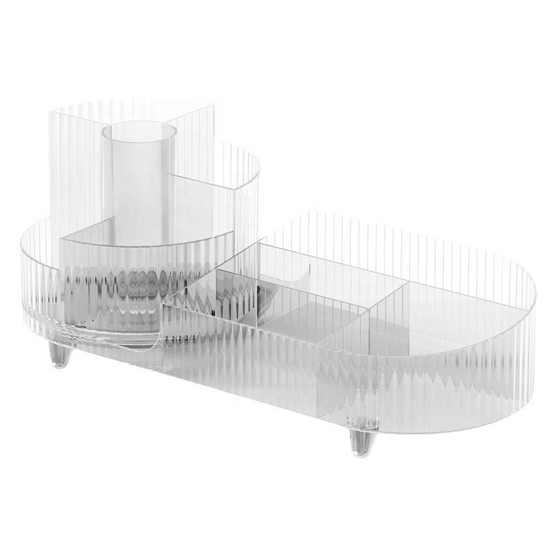 Factory Hot-Selling Modern Minimalist Style Large Capacity Rotatable Transparency Plastic Storage Box for Cosmetics - Lipstick