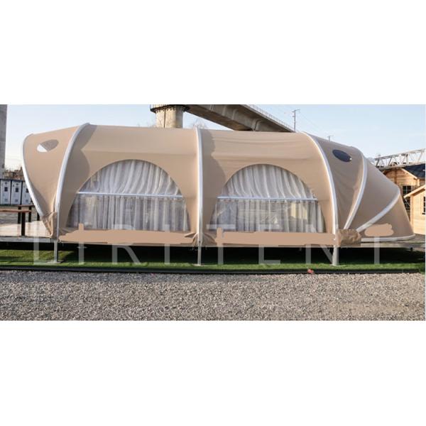 UV Resistant Cocoon Shaped Hotel Dome Tent With Glass Door And Bathroom