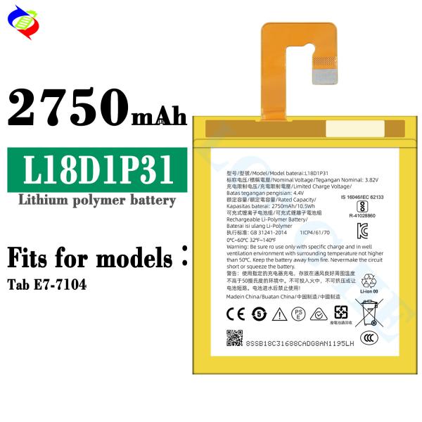 Batterie rechargeable de 2750 mAh pour Tab E7-7104 L18D1P31 Protection à double circuit imprimé