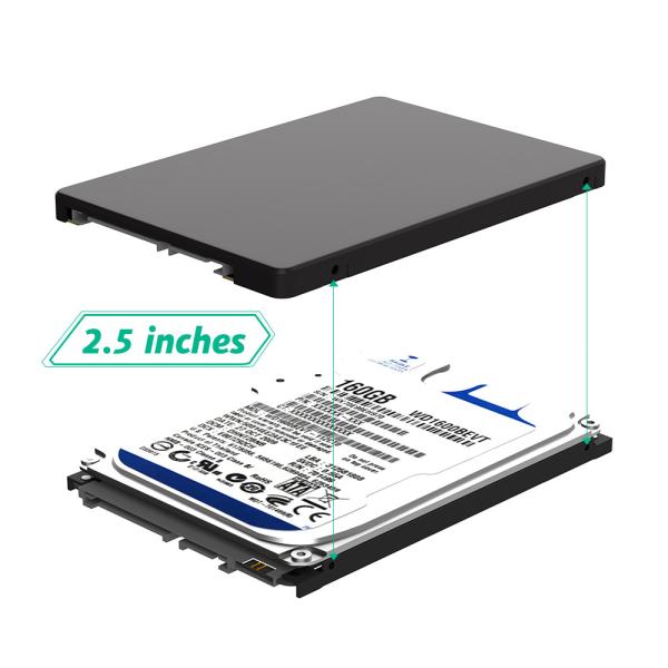 2 In 1 Combine M.2 NGFF Key B & MSATA SSD To 2.5 SATA3 Adapter With Plastic Enclosure