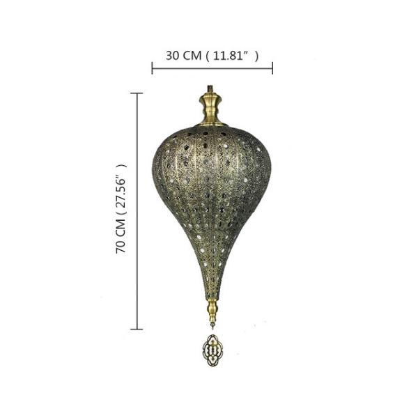 Metal Hollow Hanging Light Morocco Exotic Pendant Light for Turkish Southeast Asia Cloth Shop Light(WH-DC-20)
