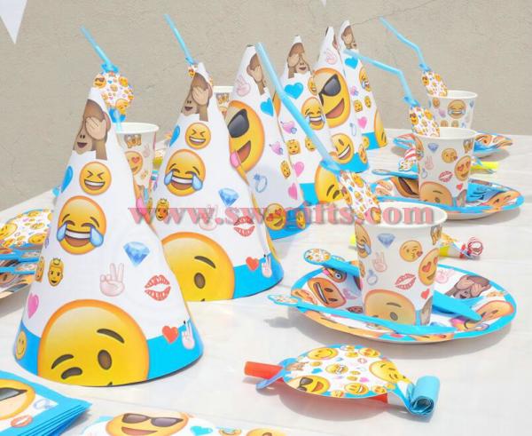 Emoji Smile Cry Kids Birthday Party Decoration Set Party Supplies Baby Birthday Party Pack event party supplies