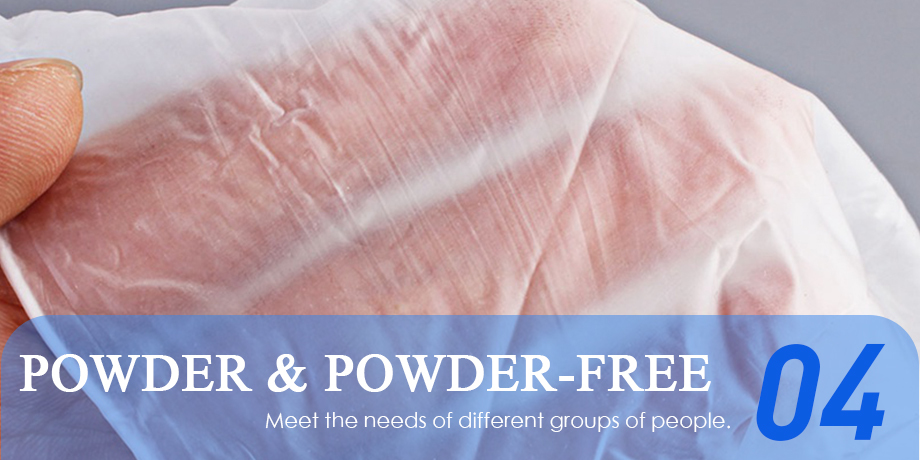 Durable Powdered Vinyl Gloves Easy Donning Latex Free Powdered Gloves 4 Mil