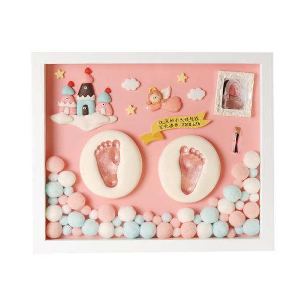 Pine Wood Baby Memory Box , Permanent Diy Hand And Foot Print Mud / Baby Hair Souvenir