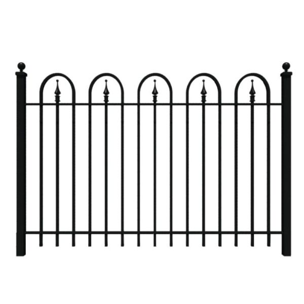 Point Welding Or Full Welding Aluminium Picket Fence Panels Wrought Iron Garden Fence