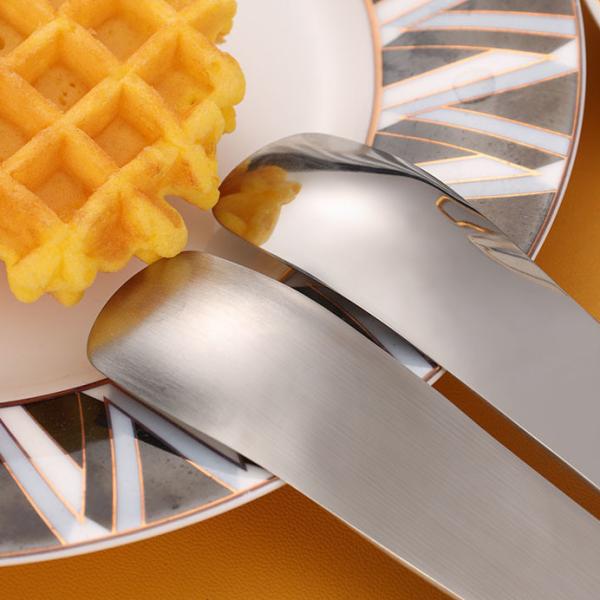 Customized Metal 304 Stainless Steel Ice Cream Scoop Slender Spoon for Dessert Square