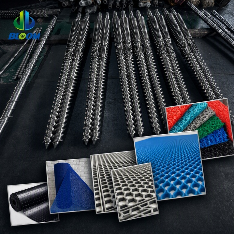 Conical Twin Screw Barrel for PVC Pipe Production with Wear Resistance, Corrosion Resistance, and Long Life Time