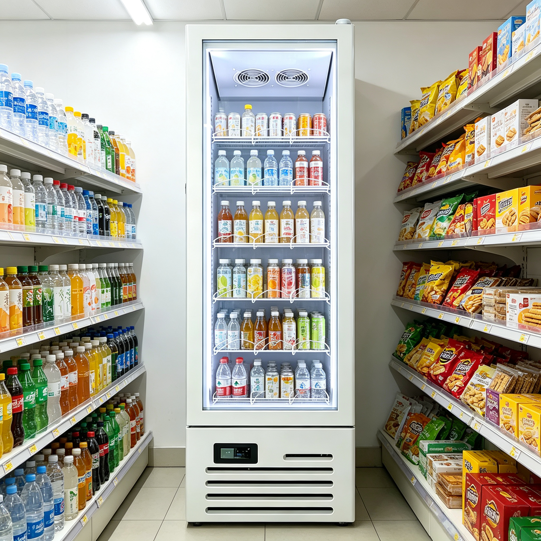 Commercial Glass Door Freezer Providing Durable Construction and Cooling for Daily in Supermarkets Cafe and Ice Cream Retail Settings