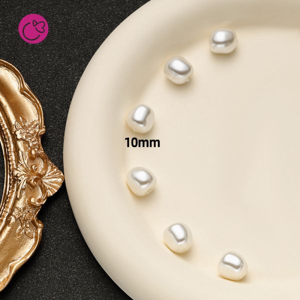 Hot Sale DIY Necklace Imitating Pearl Beads ABS Plastic Solid Color Bulk Beads Accessories Handmade Decorative Beads