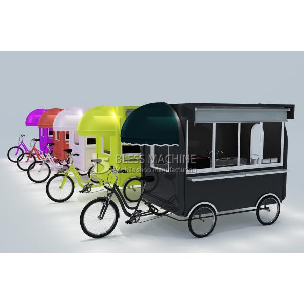 2022 Outlet Multipurpose Mobile Fast Food Snack Beverage Drinks Pedal Bicycle Tricycle