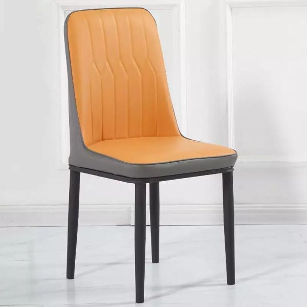 ISO9001 Industrial Style Dining Chairs High Back Leather Dining Chair Anti Wear